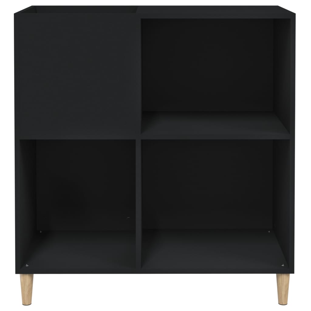 Hifi-benk svart 84,5x38x89 cm konstruert tre