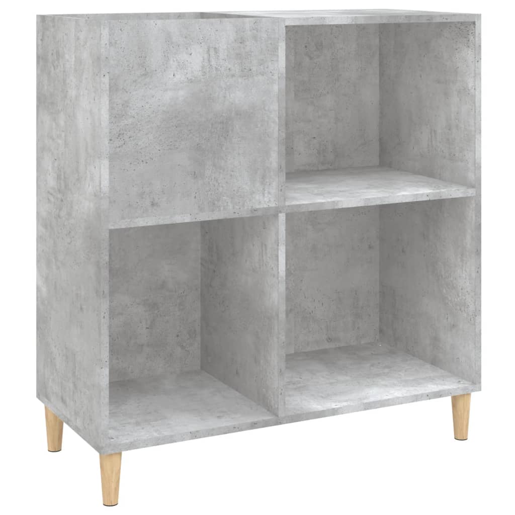 Hifi-benk betonggrå 84,5x38x89 cm konstruert tre