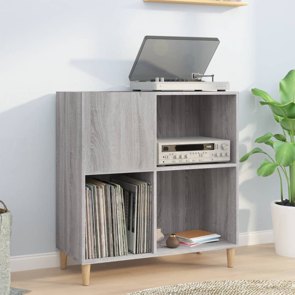 Hifi-benk grå sonoma 84,5x38x89 cm konstruert tre
