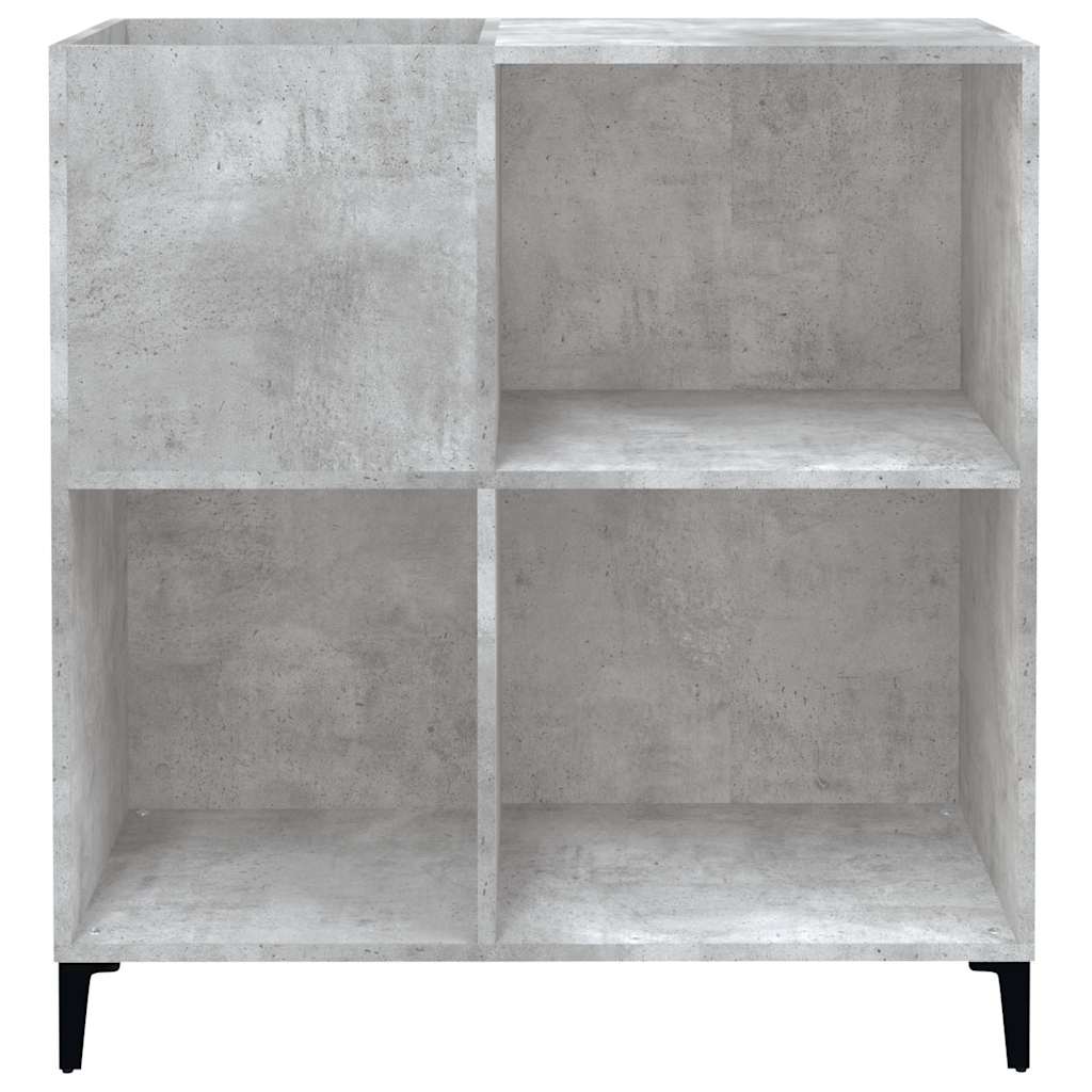Hifi-benk betonggrå 84,5x38x89 cm konstruert tre
