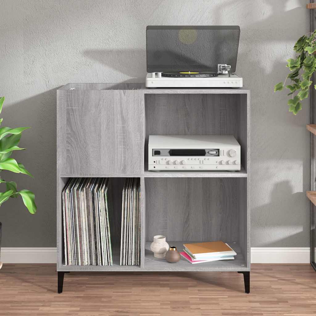 Hifi-benk grå sonoma 84,5x38x89 cm konstruert tre