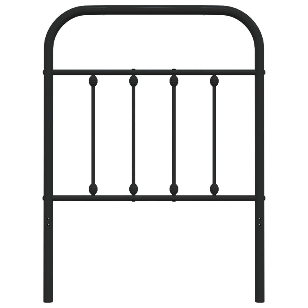Utskiftbar sengegavl i metall svart 75 cm