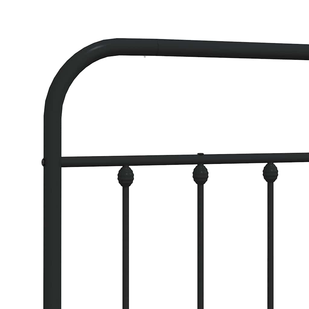 Utskiftbar sengegavl i metall svart 135 cm
