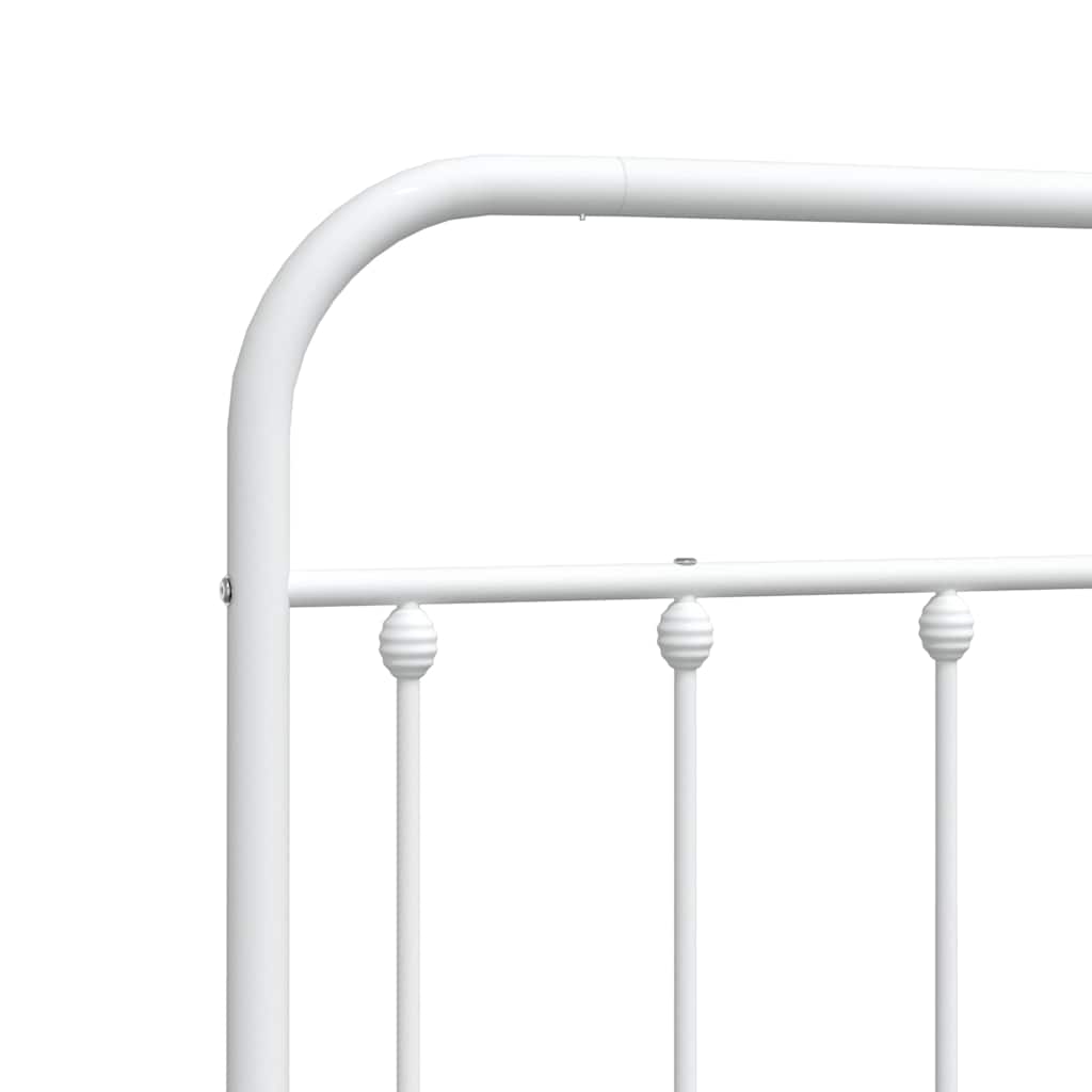Utskiftbar sengegavl i metall hvit 100 cm