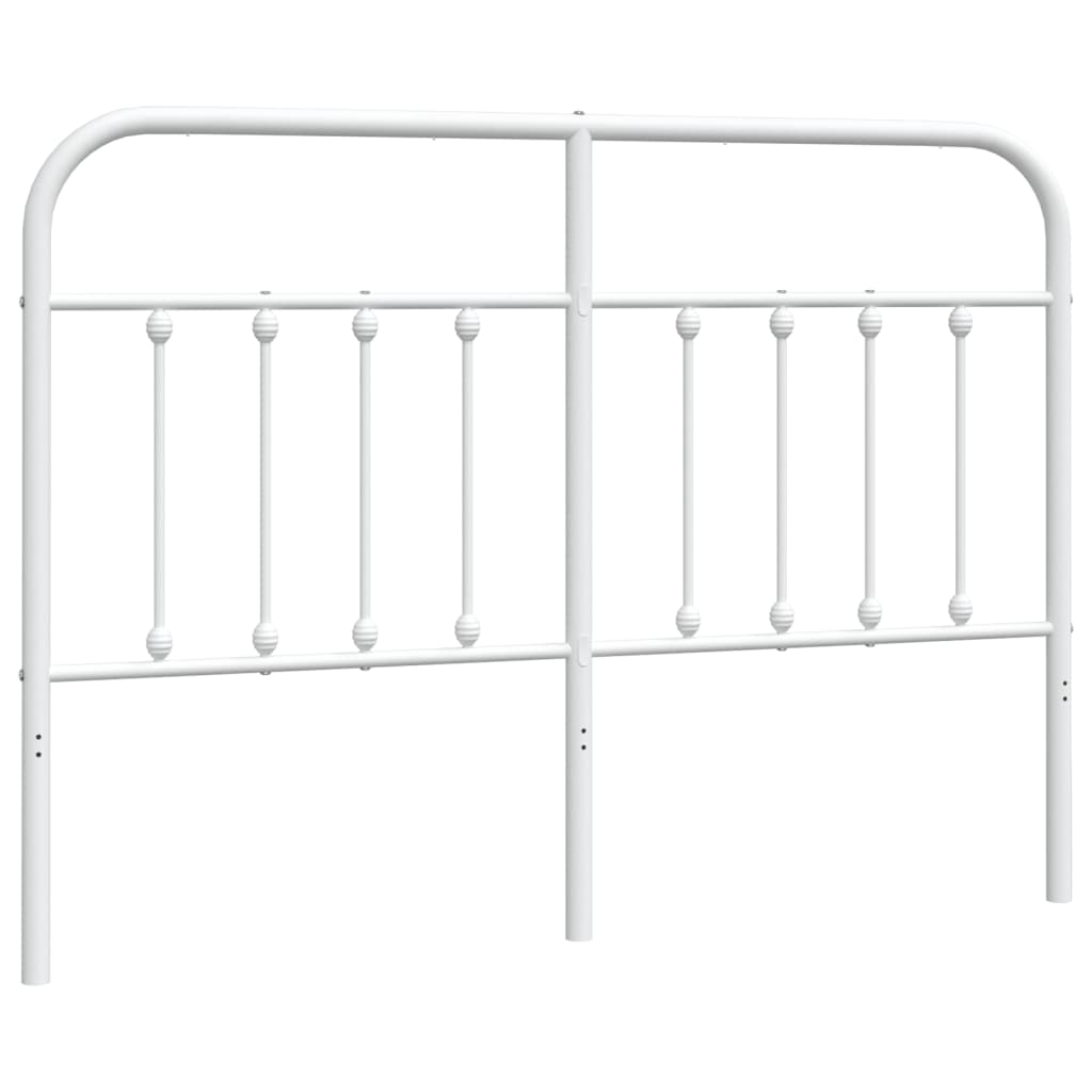 Utskiftbar sengegavl i metall hvit 140 cm