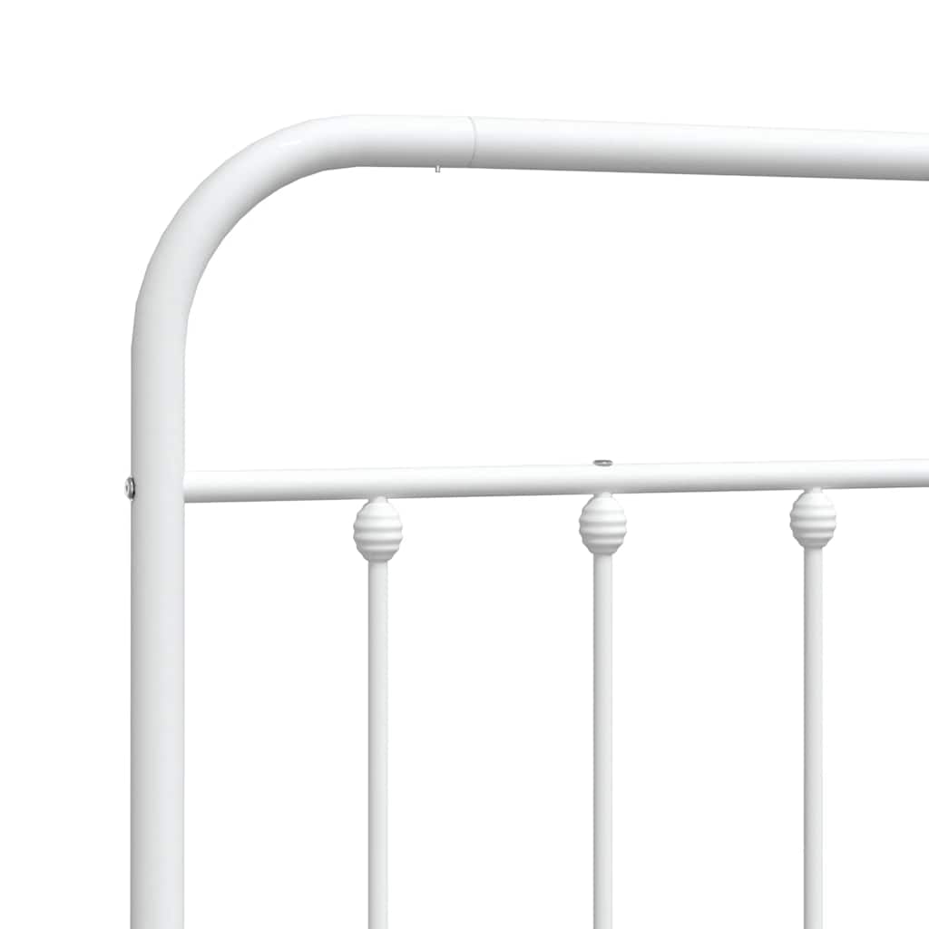 Utskiftbar sengegavl i metall hvit 150 cm