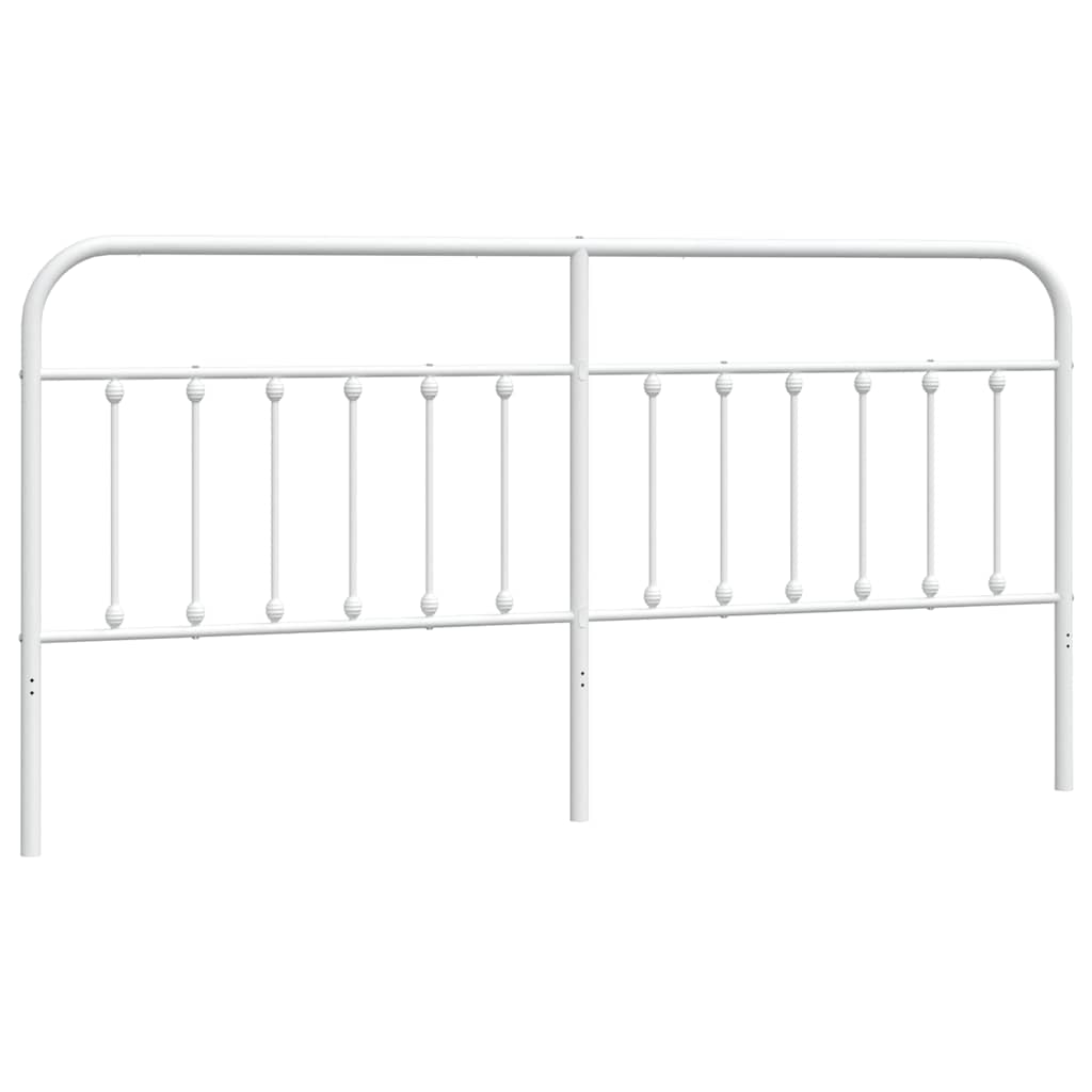 Utskiftbar sengegavl i metall hvit 193 cm