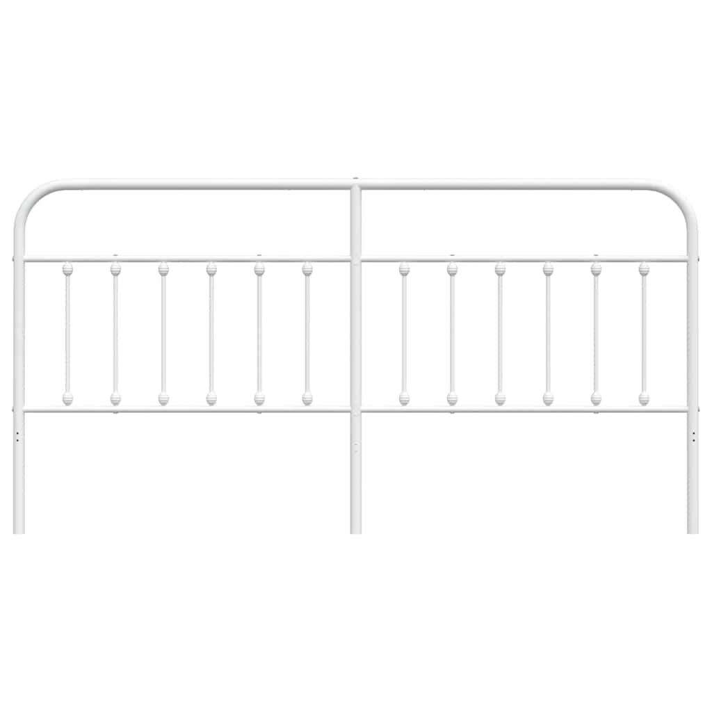 Utskiftbar sengegavl i metall hvit 193 cm