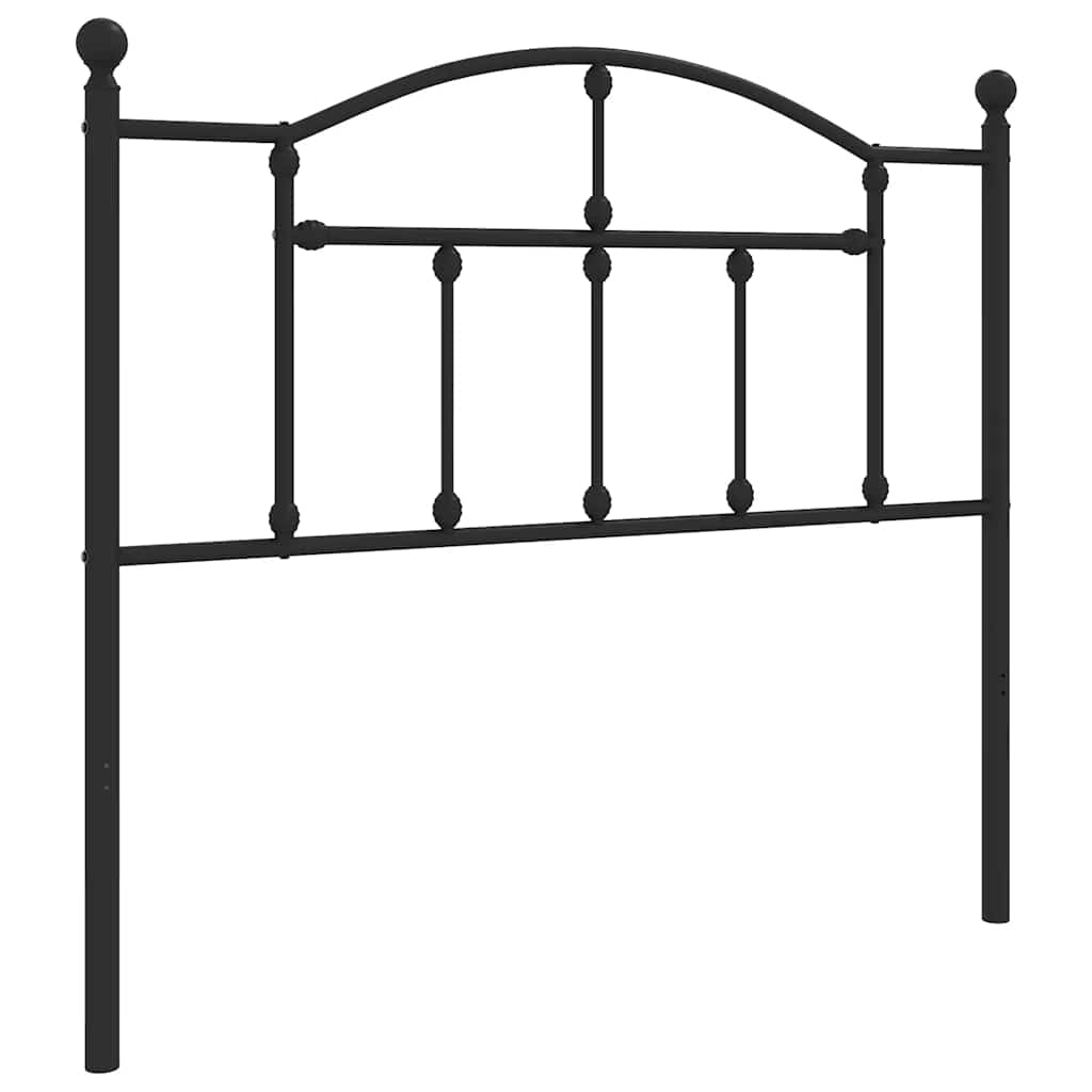 Utskiftbar sengegavl i metall svart 100 cm