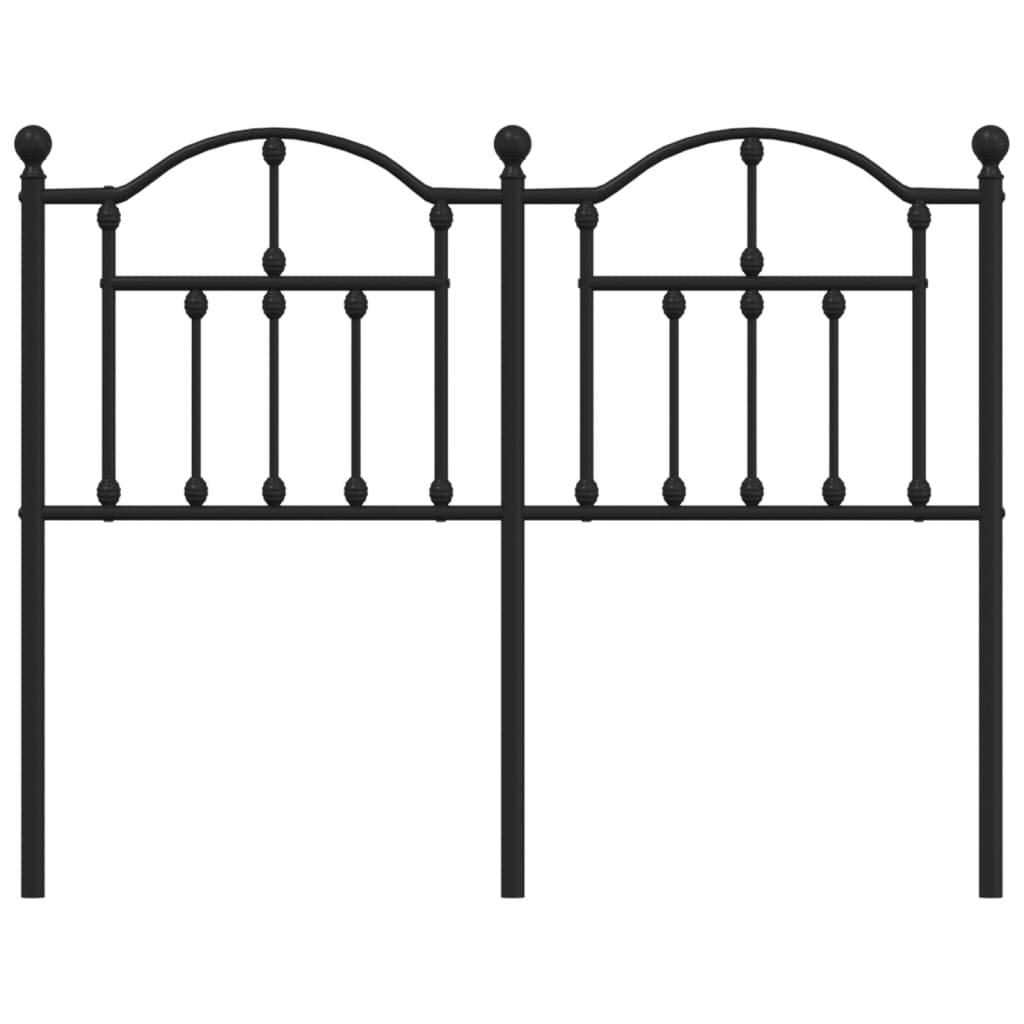 Utskiftbar sengegavl i metall svart 120 cm