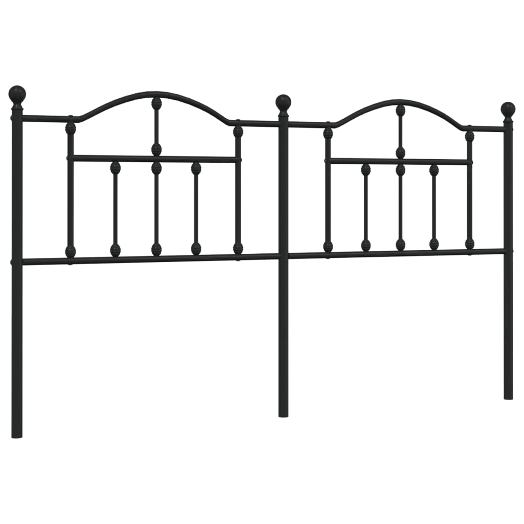 Utskiftbar sengegavl i metall svart 160 cm