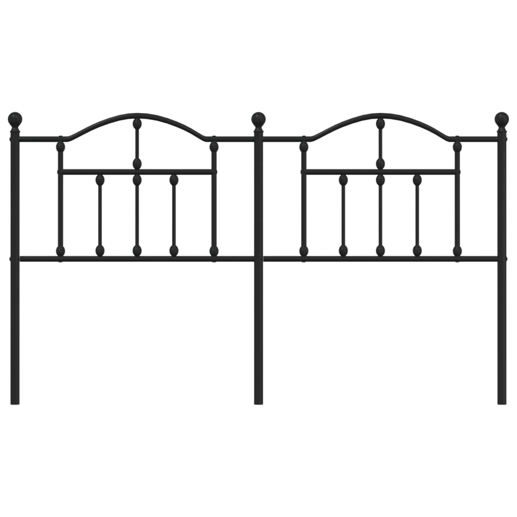 Utskiftbar sengegavl i metall svart 160 cm