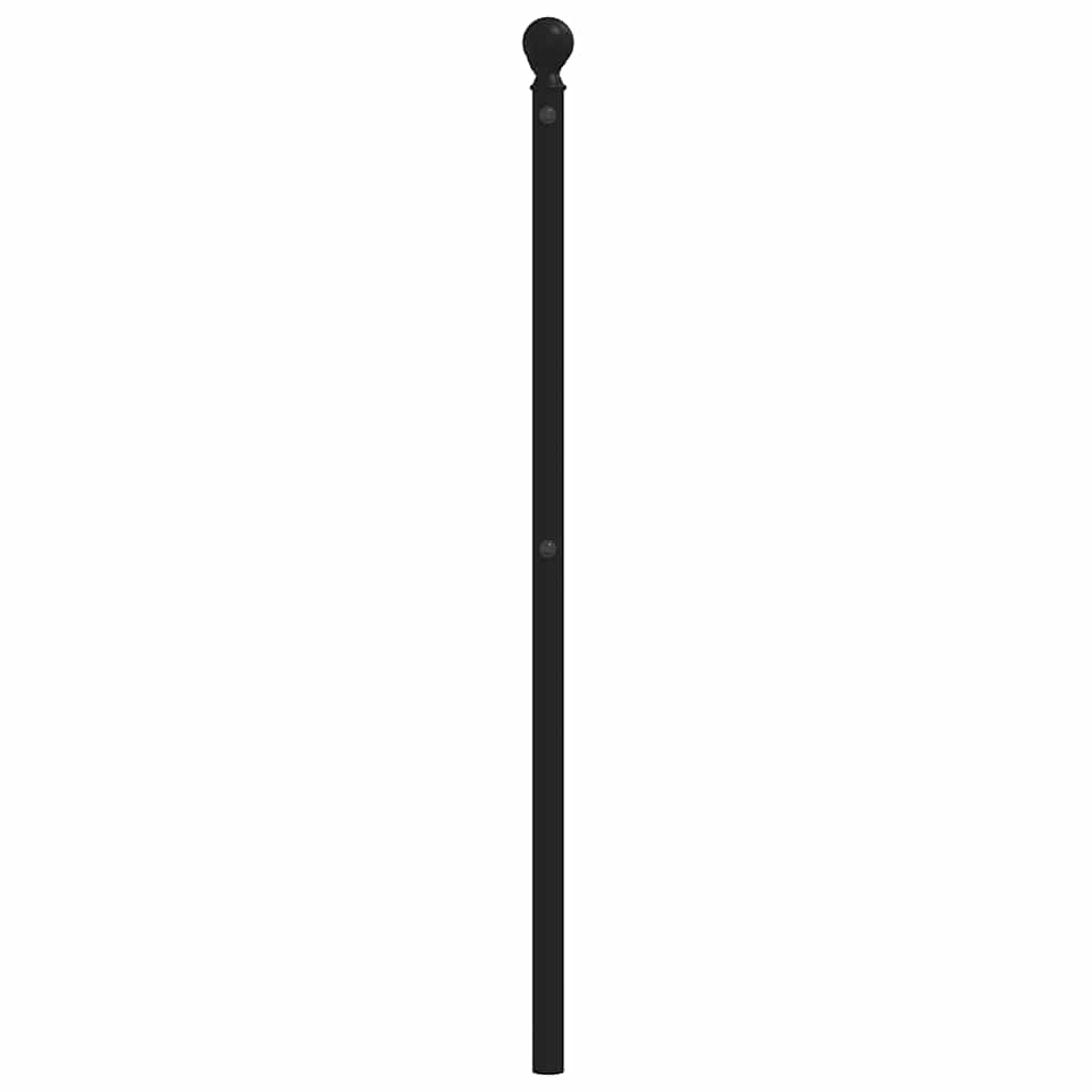 Utskiftbar sengegavl i metall svart 193 cm