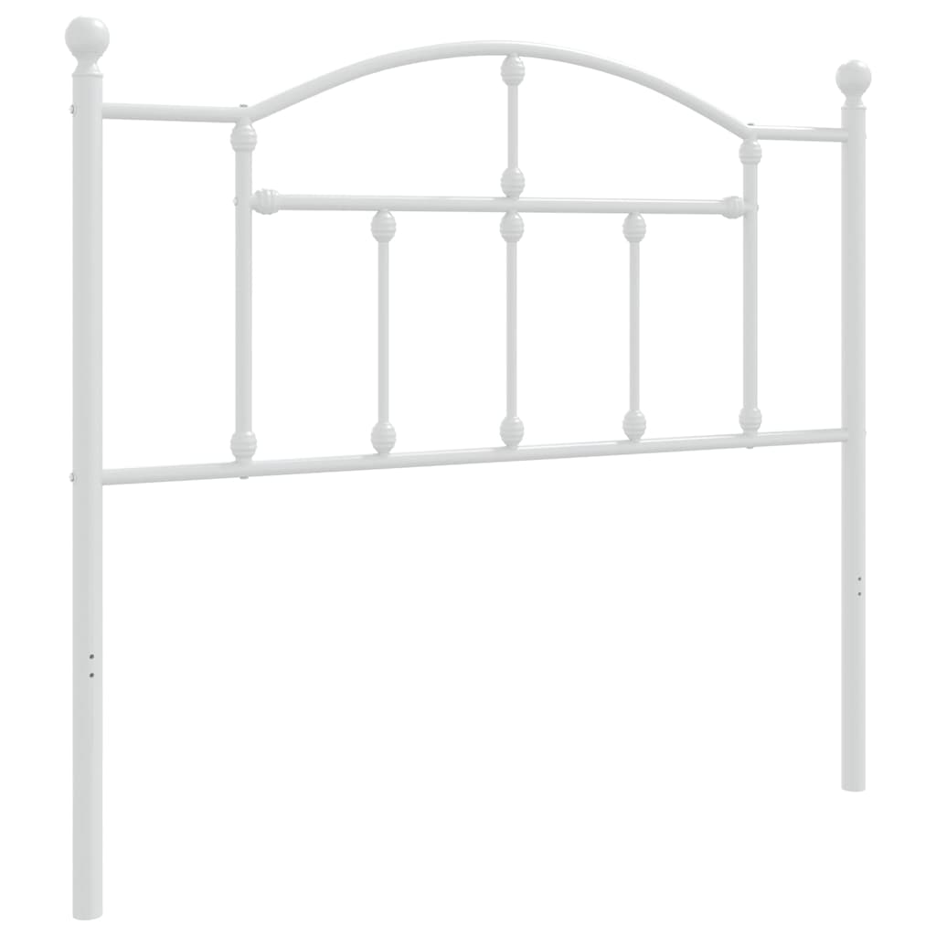 Utskiftbar sengegavl i metall hvit 100 cm