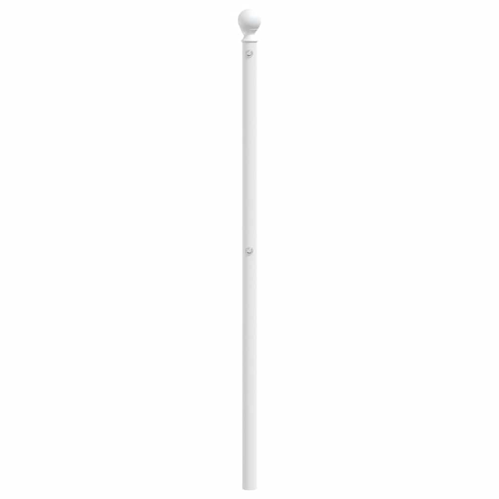 Utskiftbar sengegavl i metall hvit 180 cm
