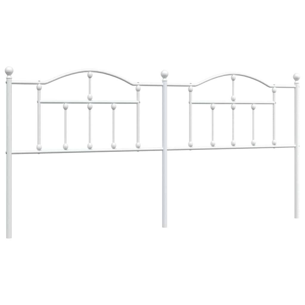 Utskiftbar sengegavl i metall hvit 193 cm
