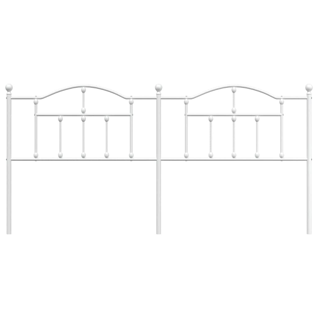 Utskiftbar sengegavl i metall hvit 193 cm