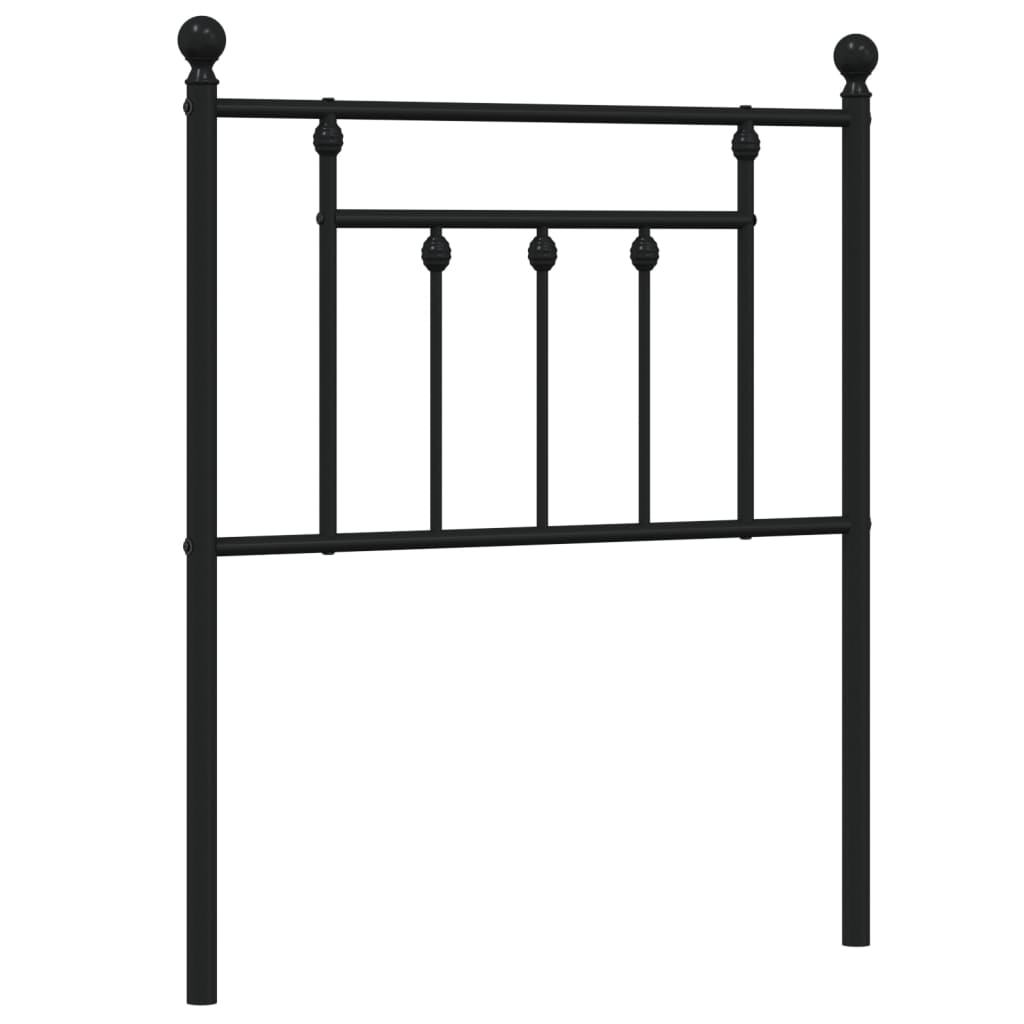 Utskiftbar sengegavl i metall svart 75 cm vidaXL