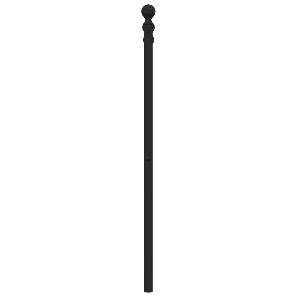 Utskiftbar sengegavl i metall svart 120 cm vidaXL