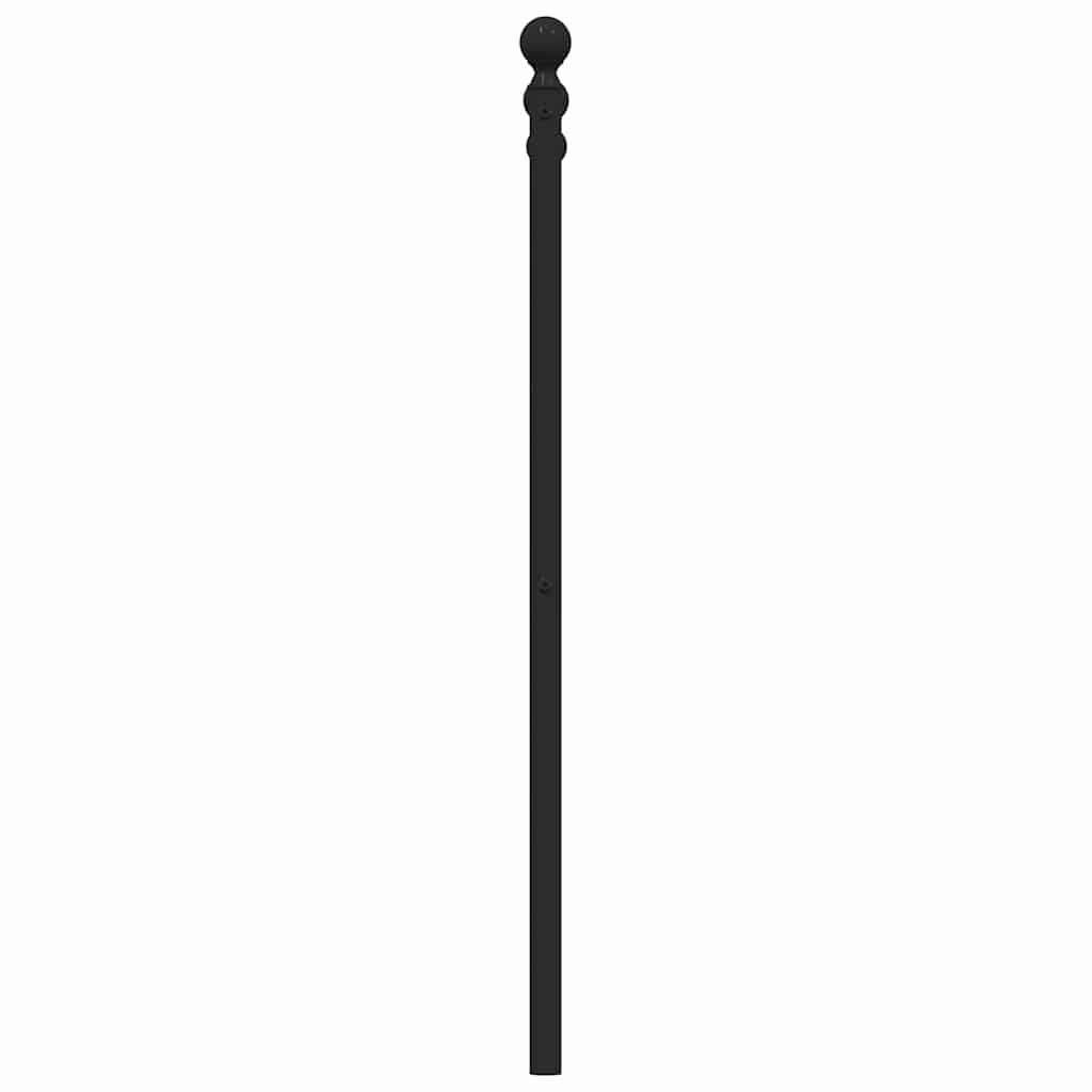 Utskiftbar sengegavl i metall svart 135 cm vidaXL