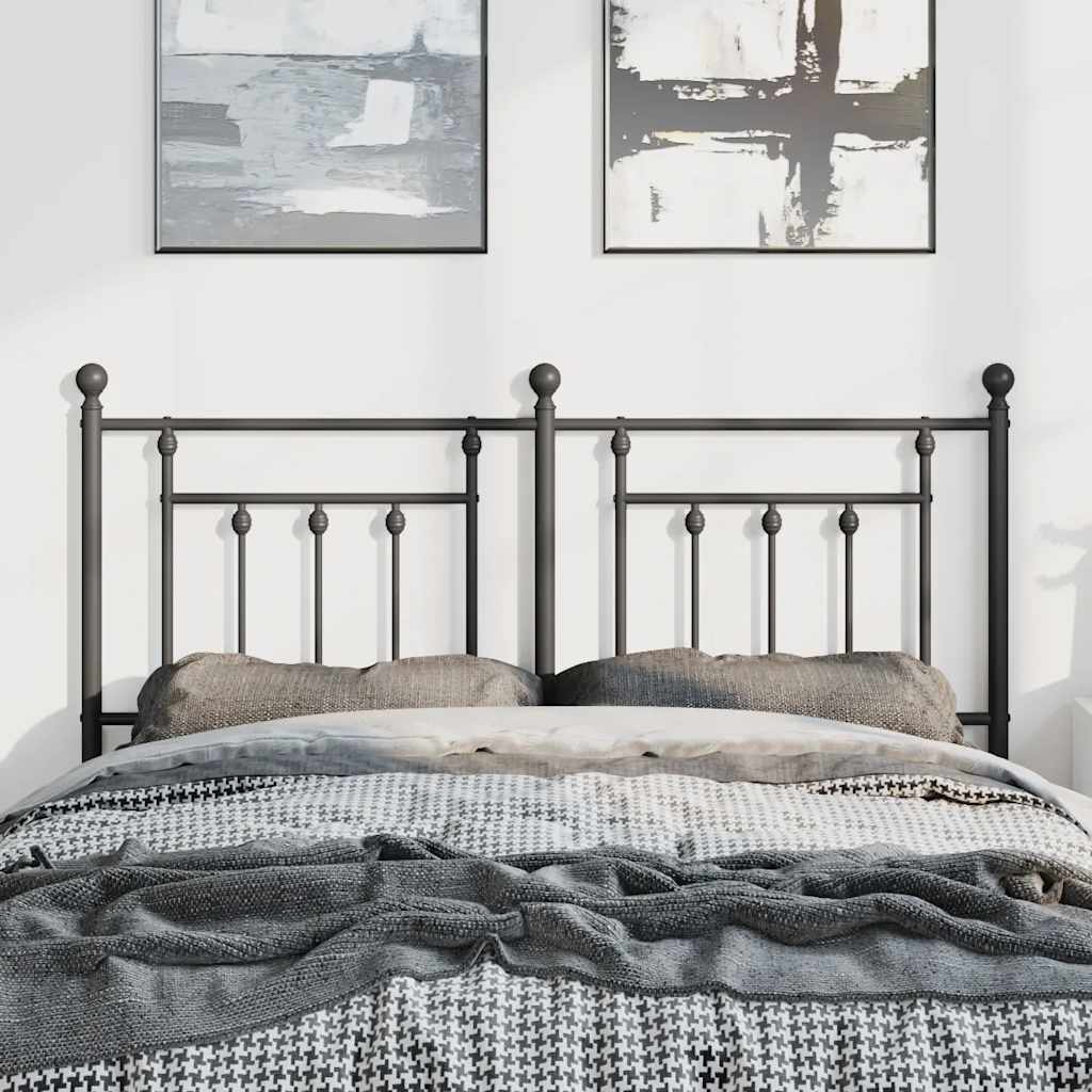 Utskiftbar sengegavl i metall svart 150 cm