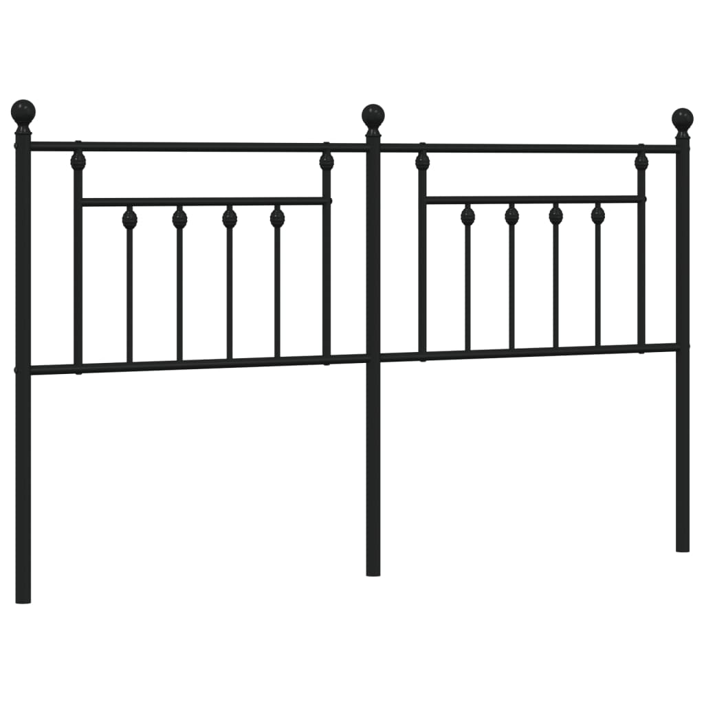 Utskiftbar sengegavl i metall svart 180 cm