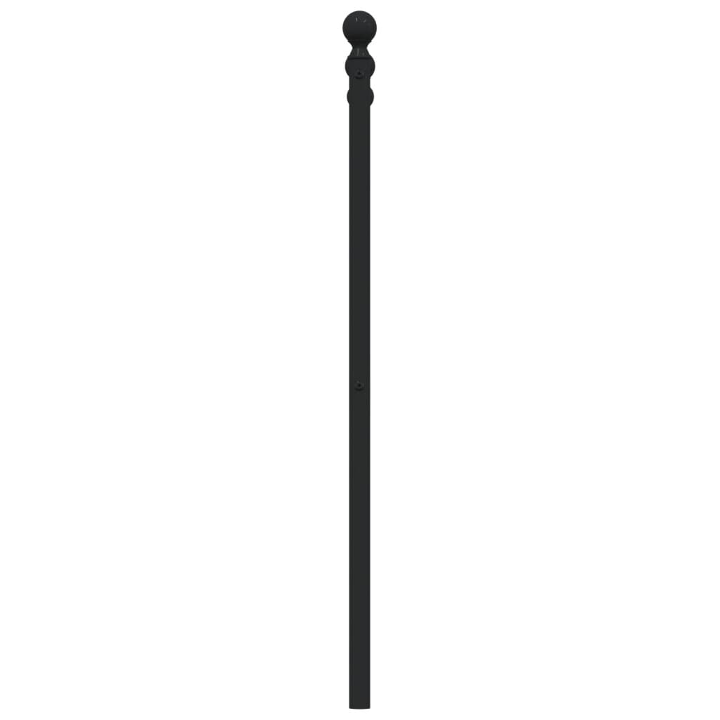 Utskiftbar sengegavl i metall svart 180 cm