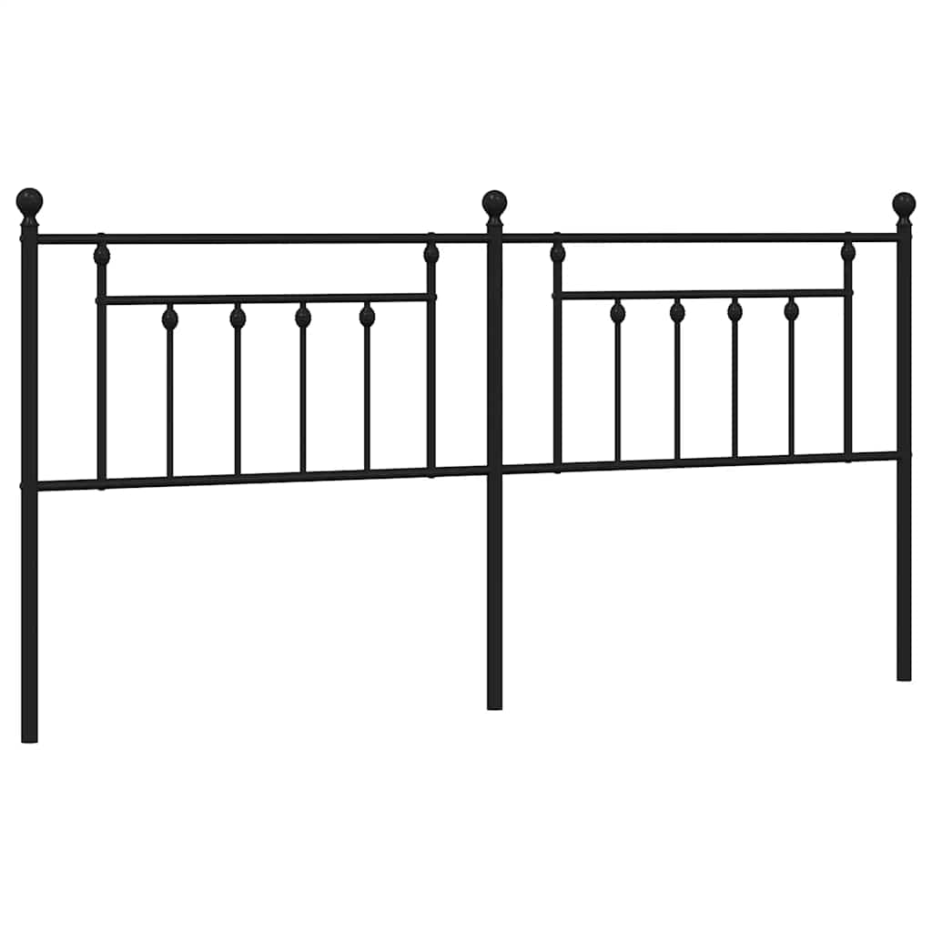 Utskiftbar sengegavl i metall svart 193 cm