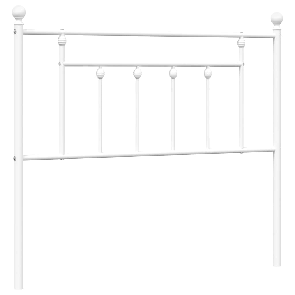Utskiftbar sengegavl i metall hvit 100 cm