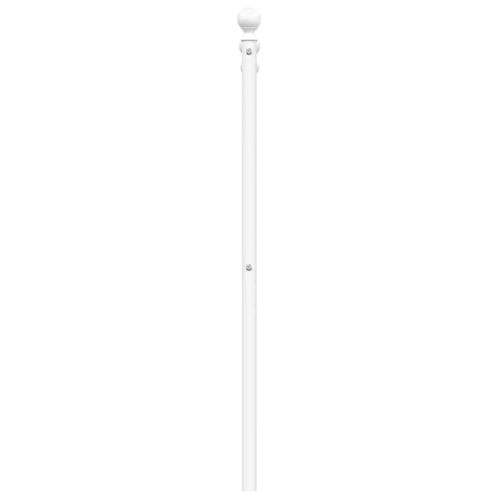 Utskiftbar sengegavl i metall hvit 100 cm