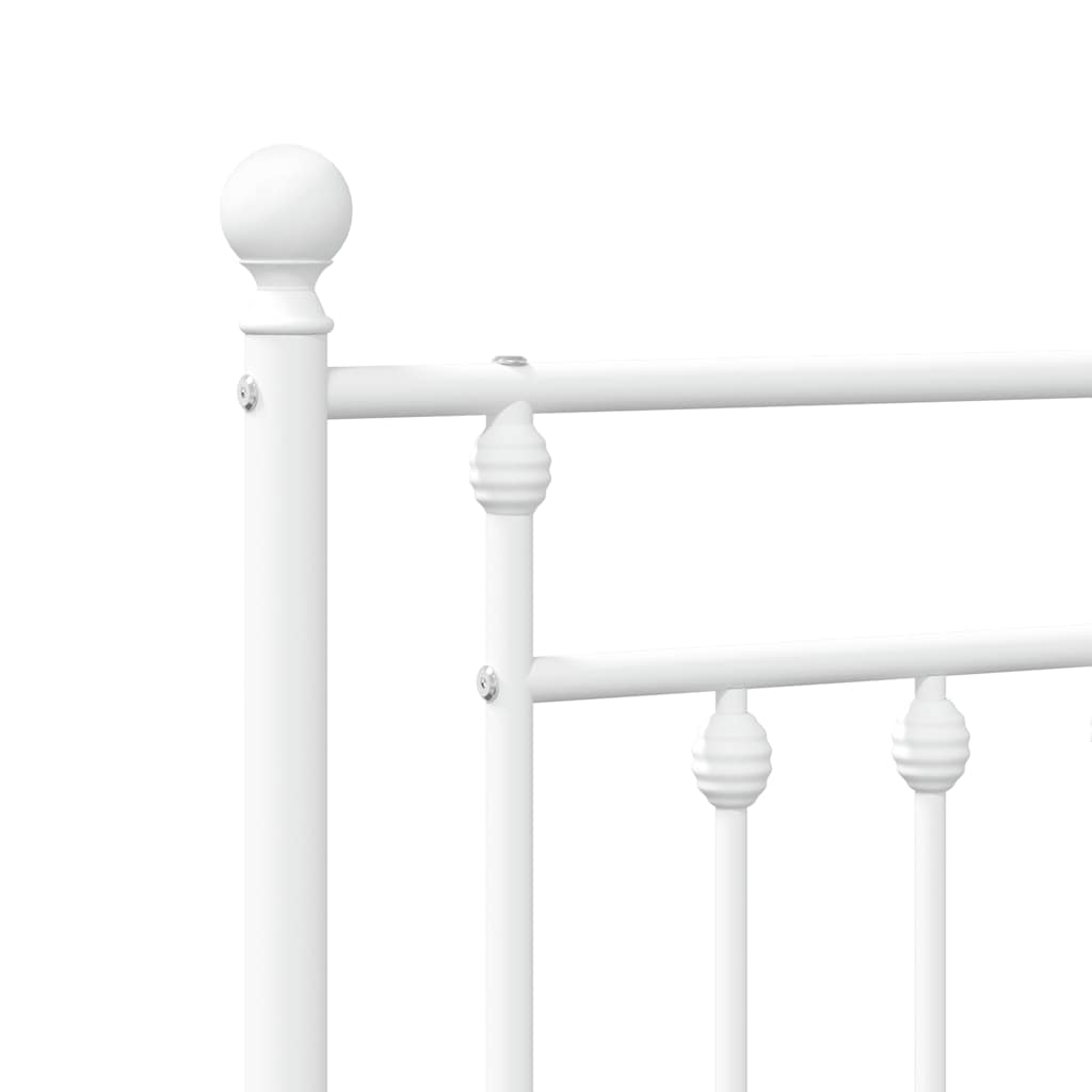 Utskiftbar sengegavl i metall hvit 100 cm