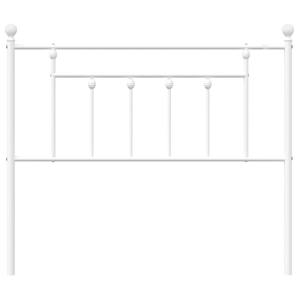 Utskiftbar sengegavl i metall hvit 107 cm