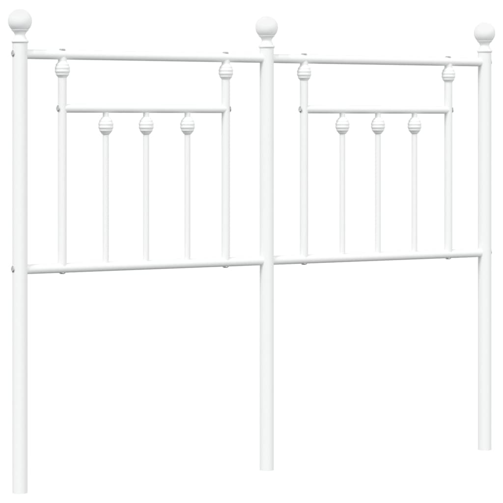 Utskiftbar sengegavl i metall hvit 120 cm vidaXL