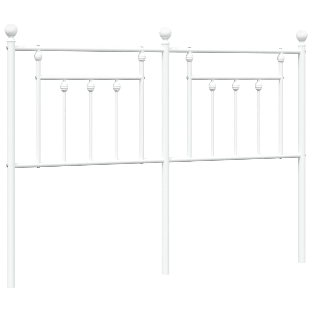 Utskiftbar sengegavl i metall hvit 150 cm