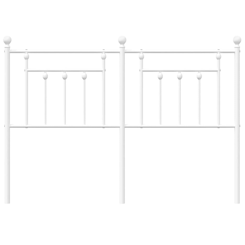Utskiftbar sengegavl i metall hvit 150 cm