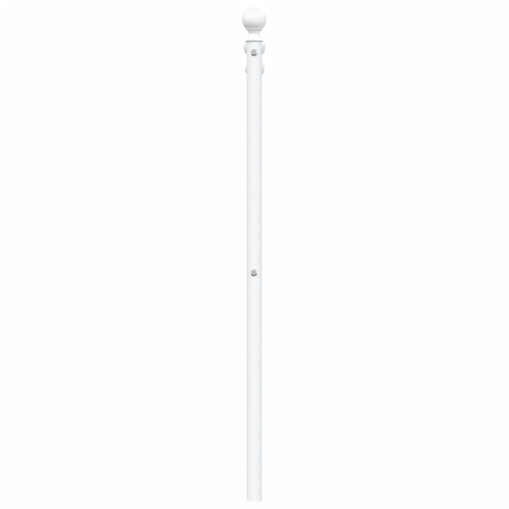 Utskiftbar sengegavl i metall hvit 150 cm