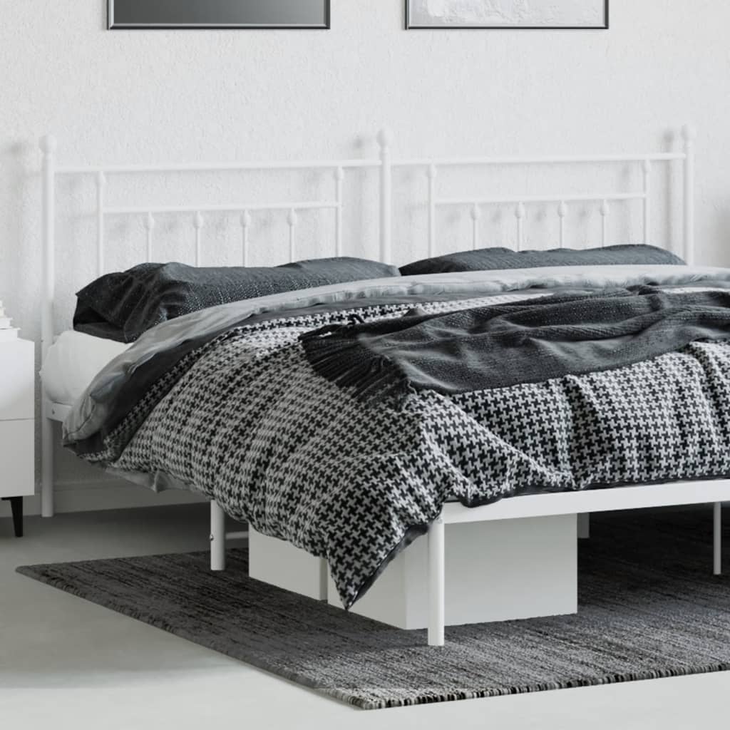 Utskiftbar sengegavl i metall hvit 200 cm