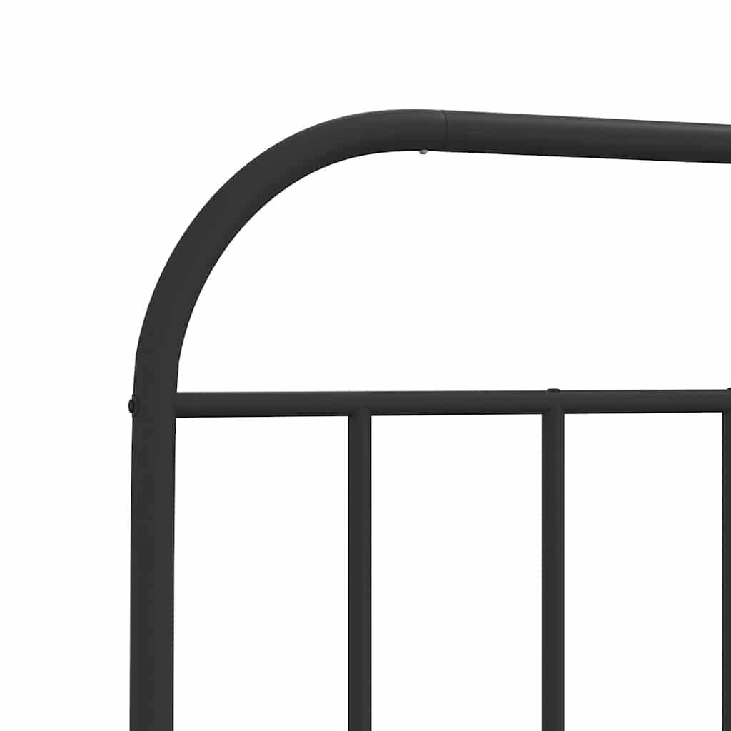 Sengeramme i metall med hode- og fotgavl svart 100x200 cm vidaXL