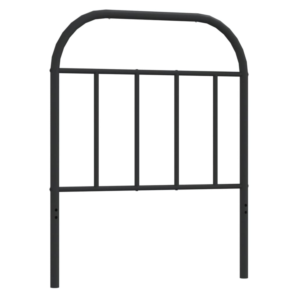 Utskiftbar sengegavl i metall svart 75 cm vidaXL