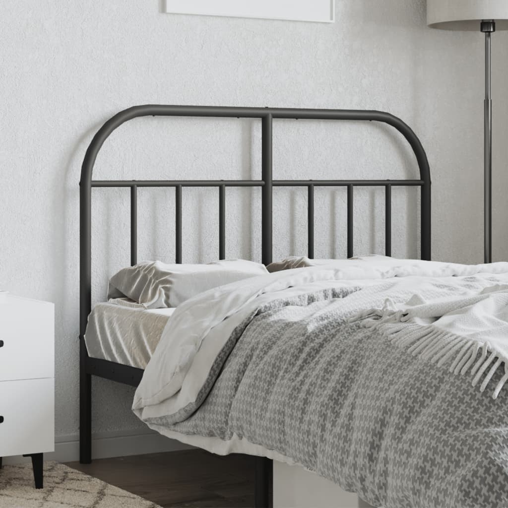 Utskiftbar sengegavl i metall svart 120 cm