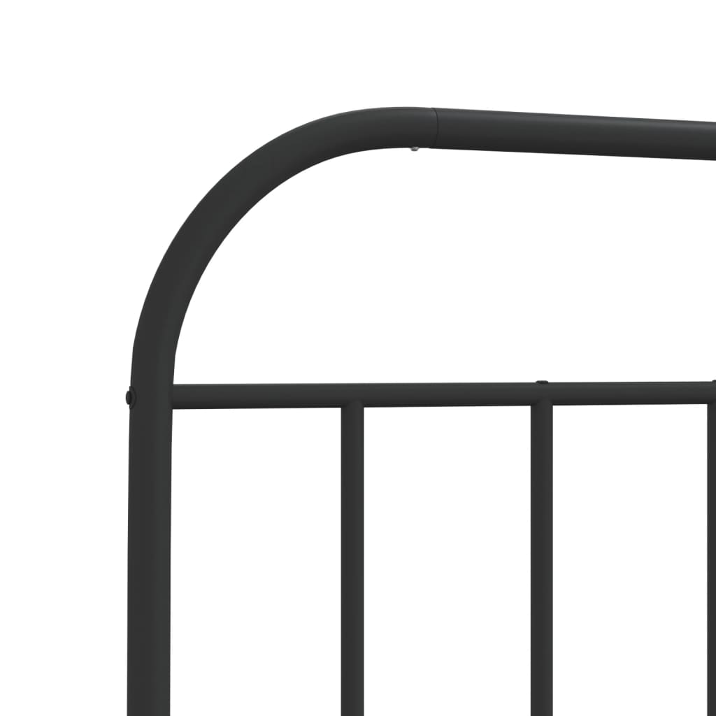 Utskiftbar sengegavl i metall svart 120 cm