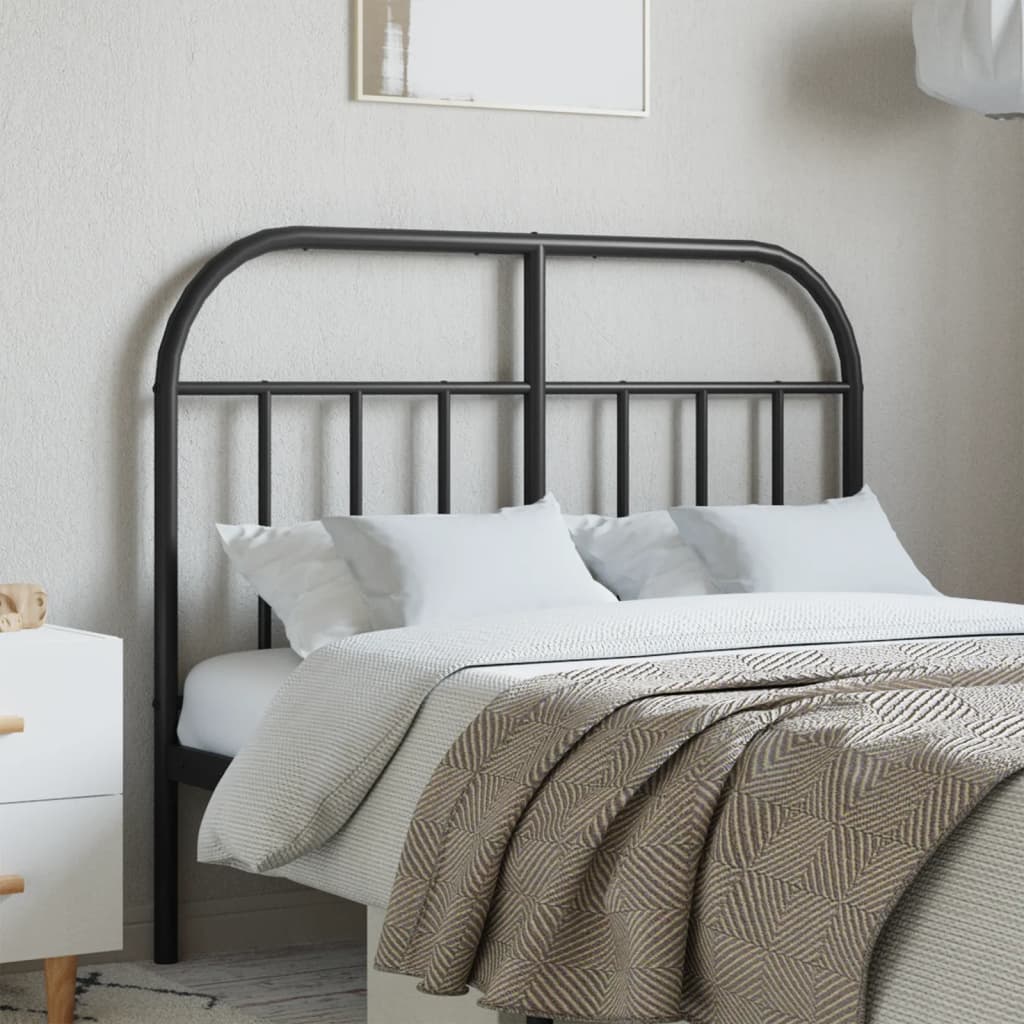 Utskiftbar sengegavl i metall svart 120 cm