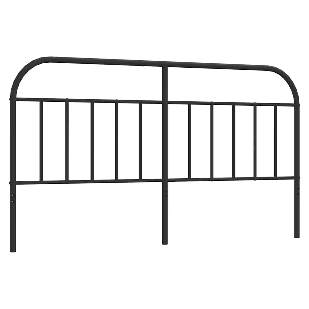 Utskiftbar sengegavl i metall svart 160 cm vidaXL