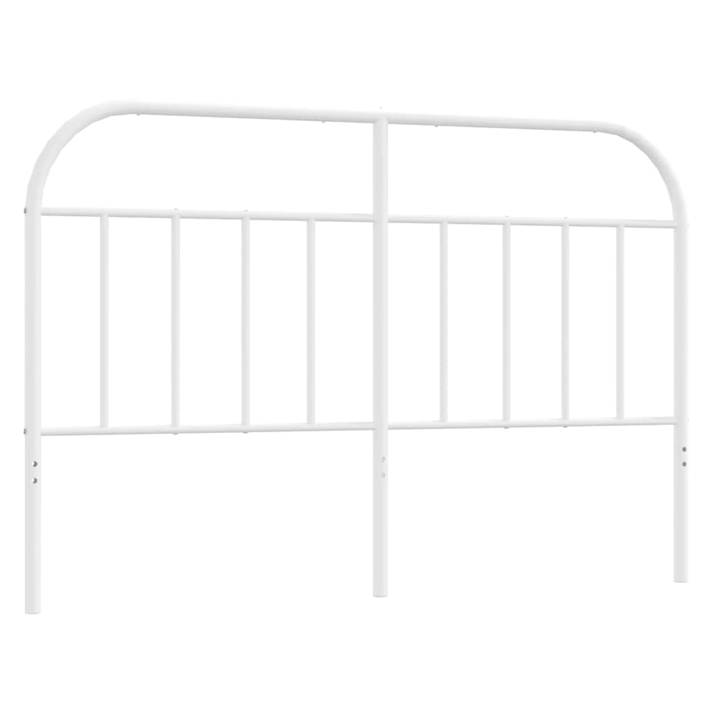Utskiftbar sengegavl i metall hvit 150 cm
