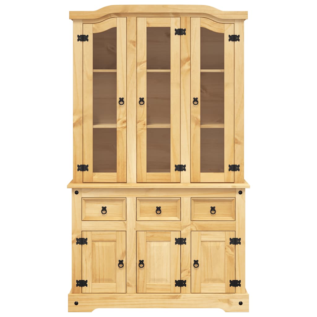 Highboard Corona brun 112x43x196 cm heltre meksikansk furu