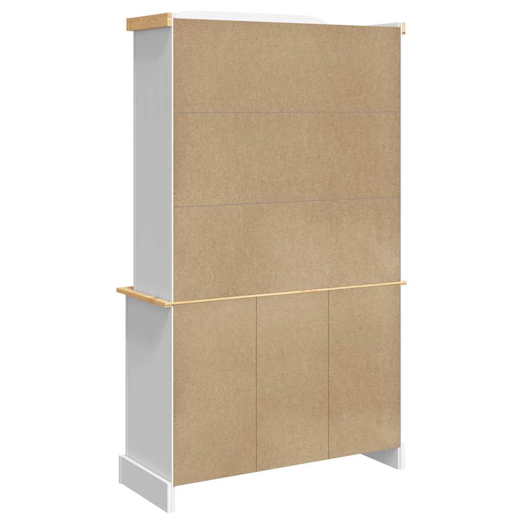 Highboard Corona hvit 112x43x196 cm heltre meksikansk furu