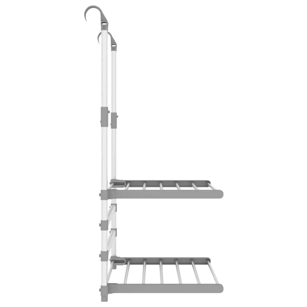 Tørkestativ for balkong 54x25x42 cm aluminium