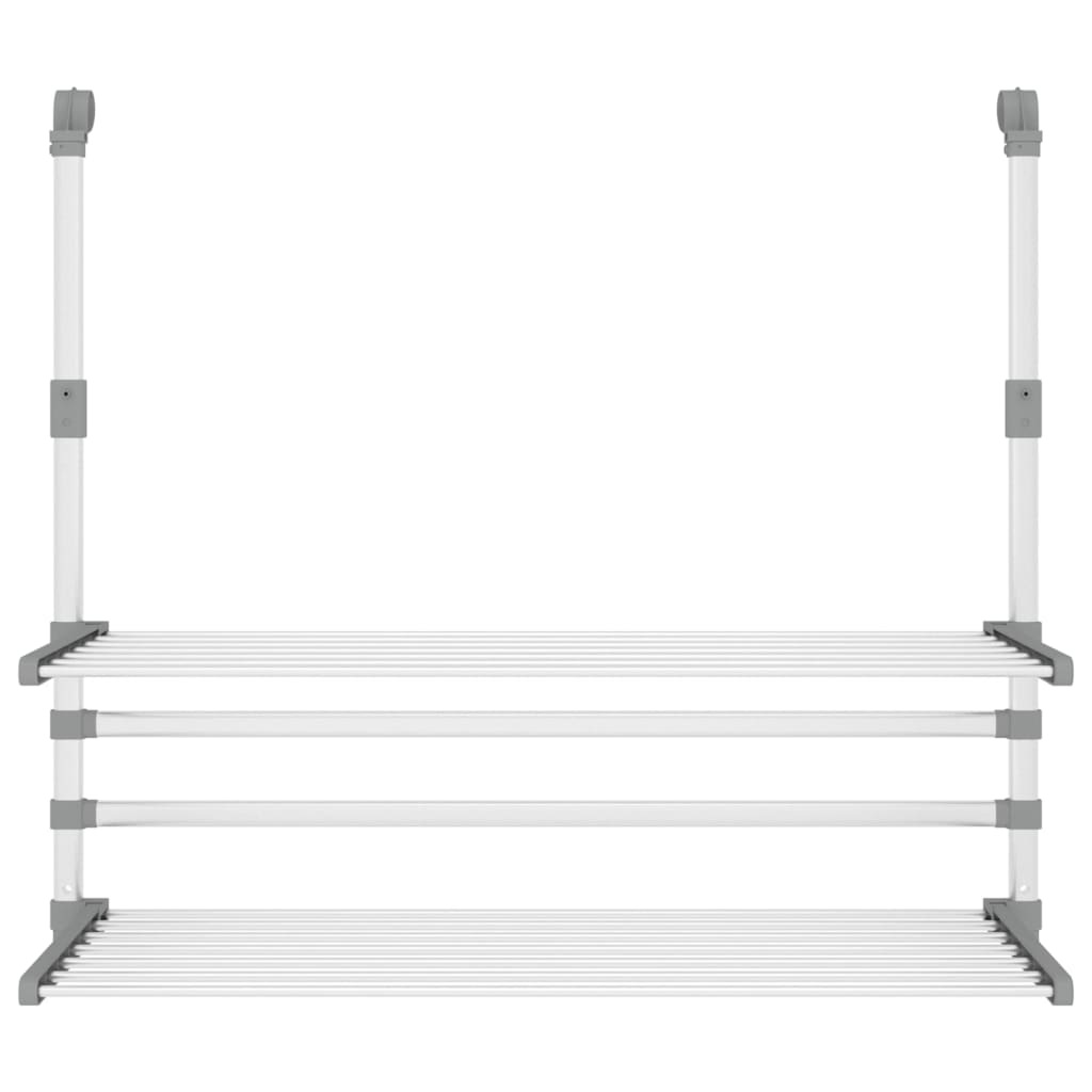 Tørkestativ for balkong 89x25x(60-95) cm aluminium