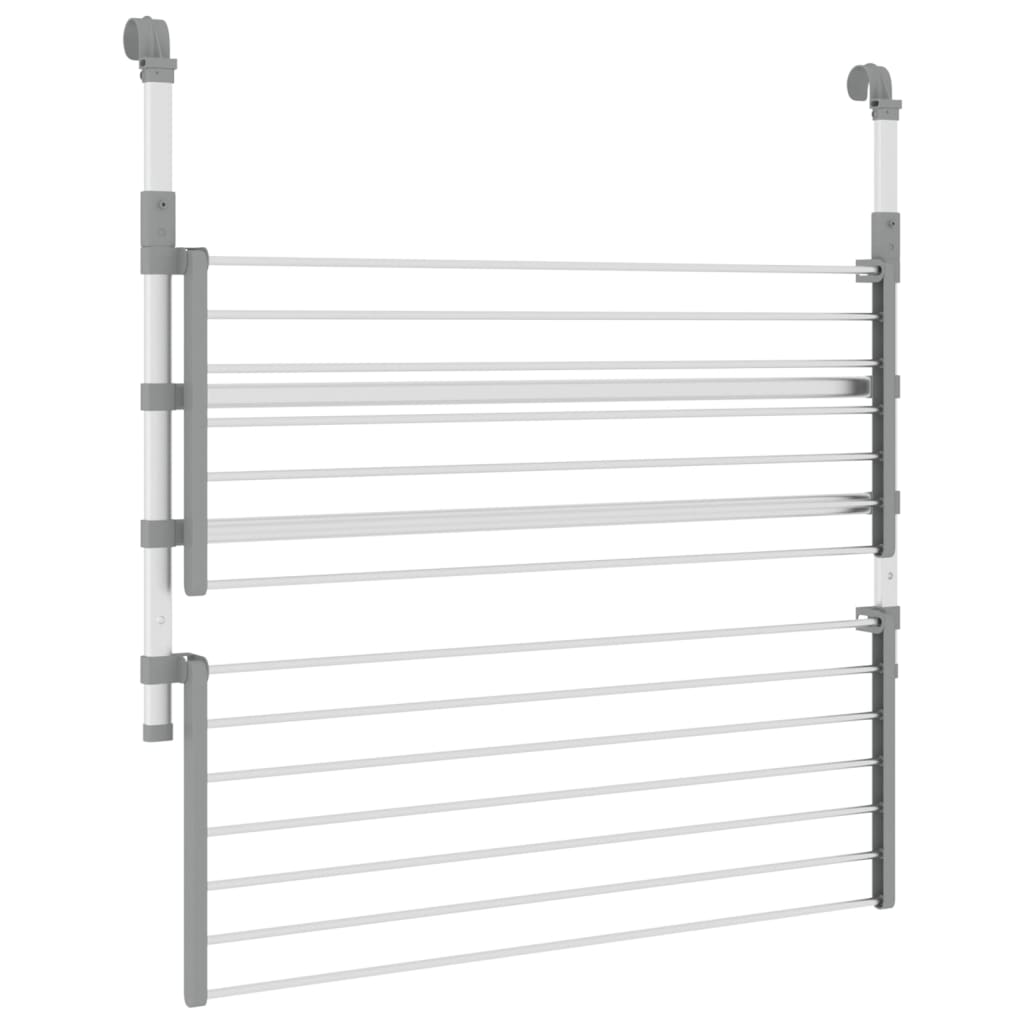 Tørkestativ for balkong 89x25x(60-95) cm aluminium