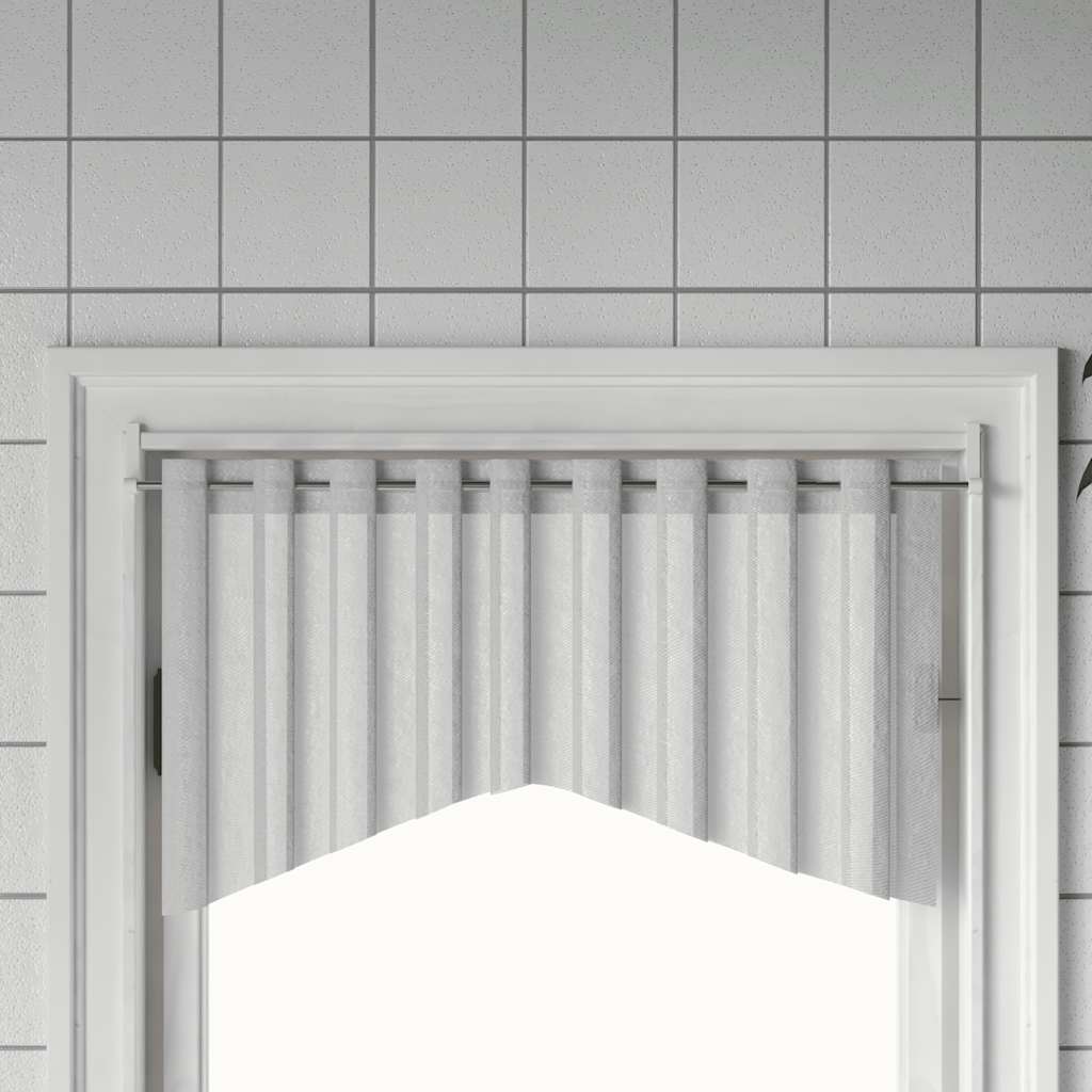 Gardinstenger 2 stk hvit og sølv 90-135 cm aluminium